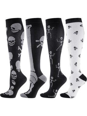 Medium Compression Socks for Women & Men, 20-30mmHg, Ideal for Nurses & Travel